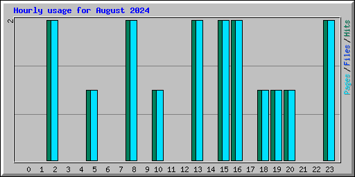 Hourly usage for August 2024